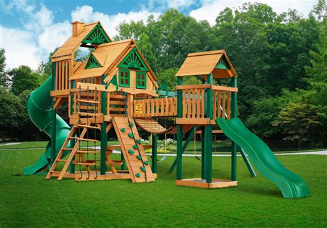 metal small swing set with tree house|treehouse swing set combos.